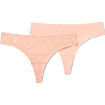 Kalhotky 659884 - Tchibo - Brazilské kalhotky tanga Magic Cut - pro ženy - vel. L 44/46 - barva: oranžová