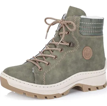 Dámské kozačky Dámská kotníková obuv RIEKER X9334-54 zelená W5 41