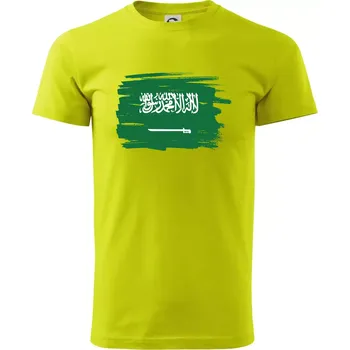 Pánské tričko Saudská Arábie - vlajka - Klasické pánské triko vyšší gramáže - XS ( Limetková )