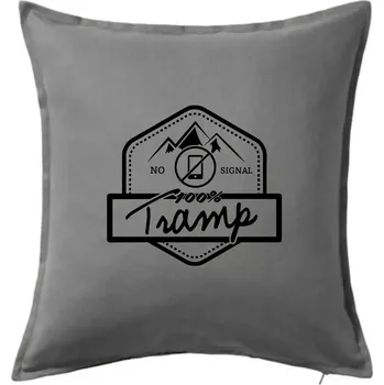 Polštář Tramp No Signal - Polštář 50x50 - 50x50 - Pouze potah ( Tmavě šedý melír )