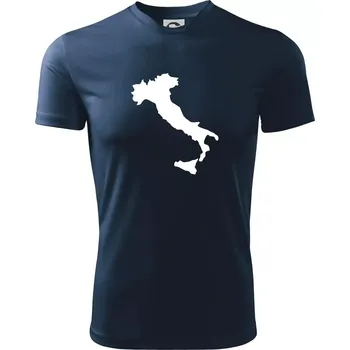 Pánské oblečení Itálie obrys - Pánské triko Fantasy sportovní (dresovina) - L ( Námořní modrá (velmi tmavá - téměř černá) )