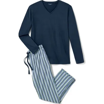 Pánské pyžamo 690921 - Tchibo - Pyžamo - pro muže - vel. M 48/50 - barva: modrá/s proužky