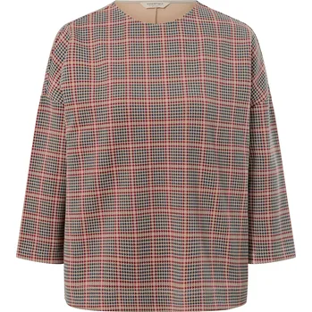 Dámská mikina 671311 - Tchibo - Mikina s 3/4 rukávem - pro ženy - vel. S 36/38 - barva: modrá/kostkovaný