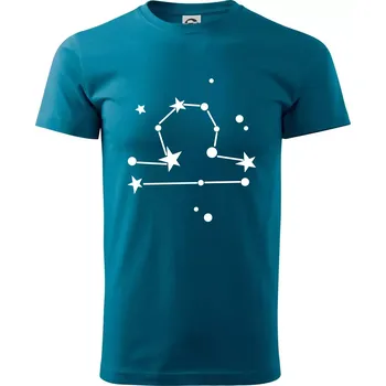 Pánská móda Souhvězdí - Libra - Váhy - Klasické pánské triko vyšší gramáže - XS ( Petrolejová )