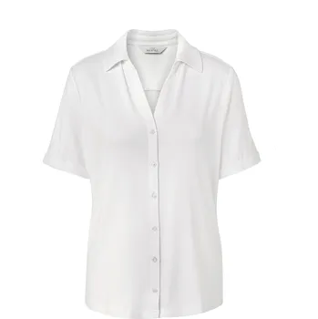 Pánské tričko 703559 - Tchibo - Halenkové tričko s knoflíkovou légou - pro ženy - vel. XL 48/50 - barva: bílá