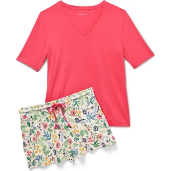 Dámské pyžamo 700117 - Tchibo - Krátká pyžamová souprava - pro ženy - vel. S 36/38 - barva: béžová