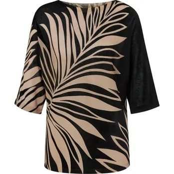 Dámský svetr 704894 - Tchibo - Svetr z jemného úpletu s potiskem - pro ženy - vel. XXL 52/54 - barva: černá/s potiskem