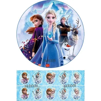 Přisada na vaření a pečení Ledové království 15 - jedlý papír - Bez úprav / Fondánový list +40 Kč / Bez decor gelu