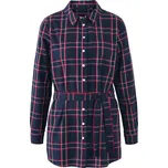 651007 - Tchibo - Kostkovaná dlouhá halenka z bavlněného flanelu - pro ženy - vel. 42 - barva: modrá/kostkovaný