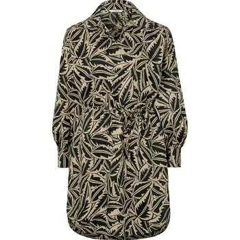 Dámská halenka 638441 - Tchibo - Dlouhá halenka ze lněné směsi - pro ženy - vel. 42 - barva: černá/s potiskem