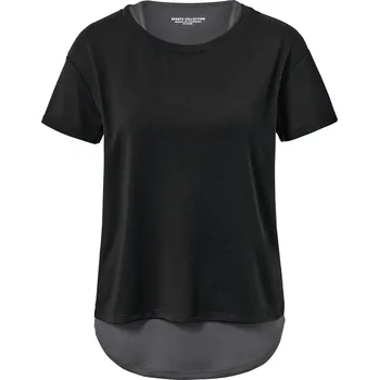 Pánské tričko 695812 - Tchibo - Sportovní tričko s krátkým rukávem 2 v 1 - pro ženy - vel. L - barva: černá
