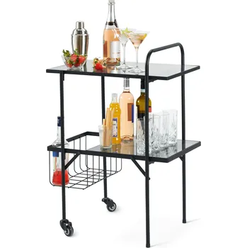 Servírovací stolek 650692 - Tchibo - Servírovací vozík - barva: černá