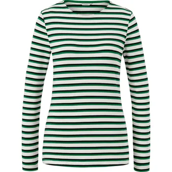 Pánské tričko 693413 - Tchibo - Triko s dlouhým rukávem a proužky - pro ženy - vel. XL 48/50 - barva: černá/s proužky