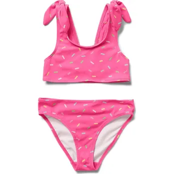 Dámské oblečení 698076 - Tchibo - Dětské bikiny - pro dívky - vel. 110/116 - barva: růžová/s potiskem