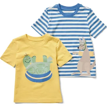 Chlapecké tričko 698188 - Tchibo - Dětská trička s aplikací - pro kluky - vel. 98/104 - barva: modrá