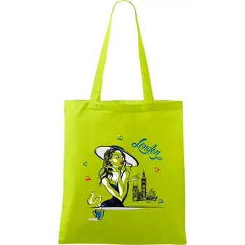 Fashion model London - Taška bavlněná - 42 x 38 cm ( Limetková )