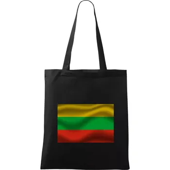Litva vlajka obdélník - Taška bavlněná - 42 x 38 cm ( Černá )