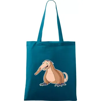 Mravenečník kreslený hnědý - Taška bavlněná - 42 x 38 cm ( Petrolejová )