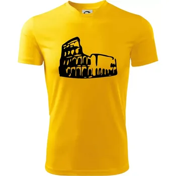 Chlapecké tričko Itálie Koloseum - Dětské triko sportovní (dresovina) - 134 cm/8 let ( Žlutá )