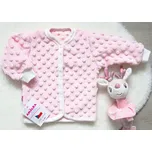 AMÁLKA Propínací kabátek plyšový minky, růžový Velikost: 86