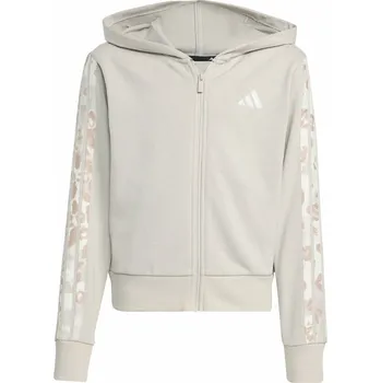 Dívčí mikina adidas G Animal 3-Stripes French Terry mikina - 0 - béžová - 152