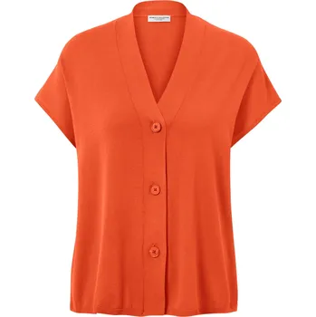Dámský svetr 704908 - Tchibo - Kardigan s krátkým rukávem - pro ženy - vel. S 36/38 - barva: oranžová