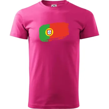 Pánská móda Portugalsko vlajka - Klasické pánské triko vyšší gramáže - L ( Purpurová )