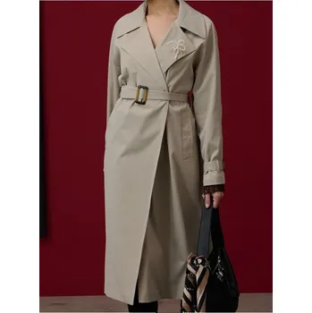 Dámský kabát Sinsay - Klasický trenčkot s páskem - olivová - 089FJ-19X - 089FJ-19X-XXL