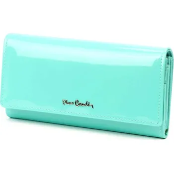 Peněženka Pierre Cardin Dámská peněženka 07 SHINY 100 Tyrkysová přírodní a lakovaná kůže