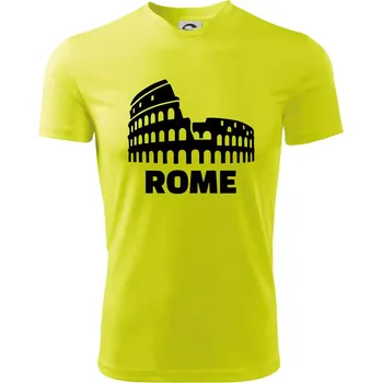 Chlapecké tričko Italy Koloseum Rome - Dětské triko sportovní (dresovina) - 146 cm/10 let ( Neonově žlutá )