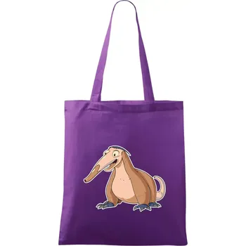 Mravenečník kreslený hnědý - Taška bavlněná - 42 x 38 cm ( Fialová )