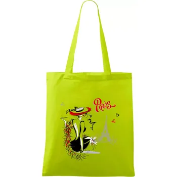 Fashion model Paris - Taška bavlněná - 42 x 38 cm ( Limetková )