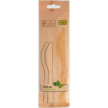 Kuchyňský nůž Sada jednorazových bambusových nožů 10ks Nové