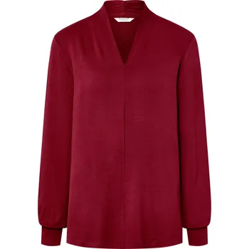 665988 - Tchibo - Triko s dlouhým rukávem a výstřihem do V - pro ženy - vel. M 40/42 - barva: červená