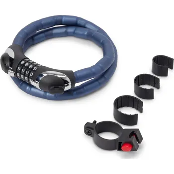 Zámek na kolo 707442 - Tchibo - Pancéřový kabelový zámek s LED - barva: modrá