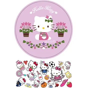 Jedlá dekorace na dort Hello Kitty 5 - jedlý papír - Bez úprav / Jedlý papír / Bez decor gelu