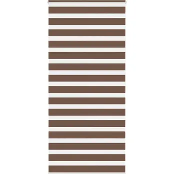 vidaXL Zebra roleta hnědá 110x200 cm šířka látky 105,9 cm polyester