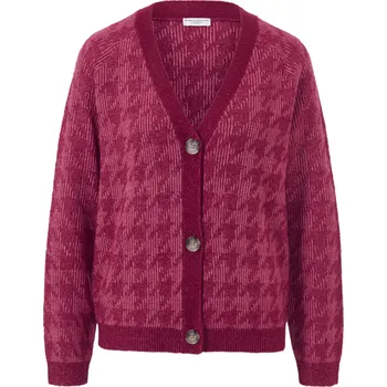 Dámský svetr 686932 - Tchibo - Svetr z hrubého úpletu s žakárovým vzorem - pro ženy - vel. S 36/38 - barva: červená/žakár