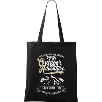 Nákupní taška Outdoor Adventure back to nature - Taška bavlněná - 42 x 38 cm ( Černá )