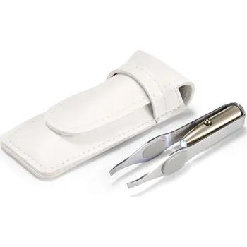 Péče o řasy a obočí 695009 - Tchibo - Pinzeta s LED osvětlením - barva: bílá