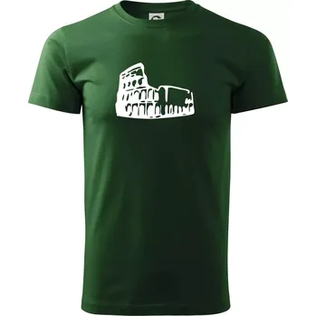 Pánské tričko Itálie Koloseum - Triko extra velké (5-8XL) - 8XL ( Lahvově zelená )
