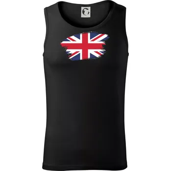 Pánské termoprádlo Britská vlajka roztrhaná - Tílko pánské Core - 2XL ( Černá )