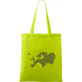 Mapa evropy - Itálie - Taška bavlněná - 42 x 38 cm ( Limetková )