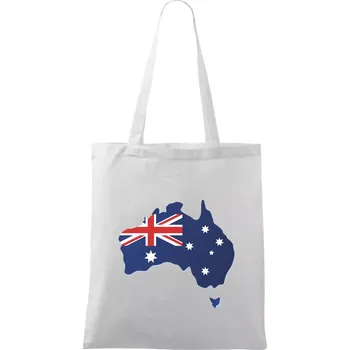 Nákupní taška Austrálie - vlajka mapa - Taška bavlněná - 42 x 38 cm ( Bílá )