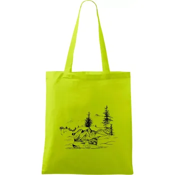 Medvěd hory - Taška bavlněná - 42 x 38 cm ( Limetková )