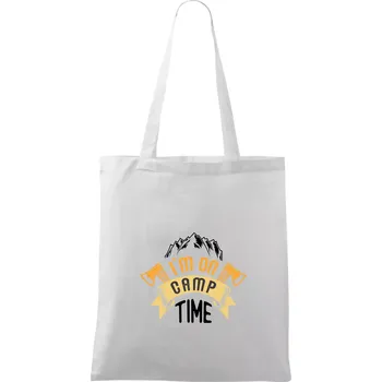 I'm on camp time - Taška bavlněná - 42 x 38 cm ( Bílá )