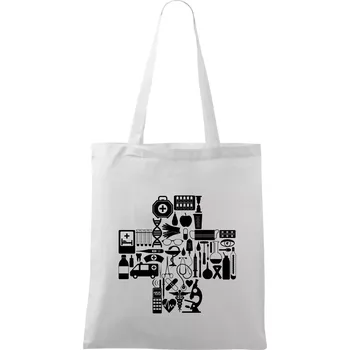 Zdravotní kříž věci - Taška bavlněná - 42 x 38 cm ( Bílá )