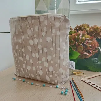 Organizér galanterie Projektové tašky NožkyDoPonožky Projektová taška Mezi stébly, světlá