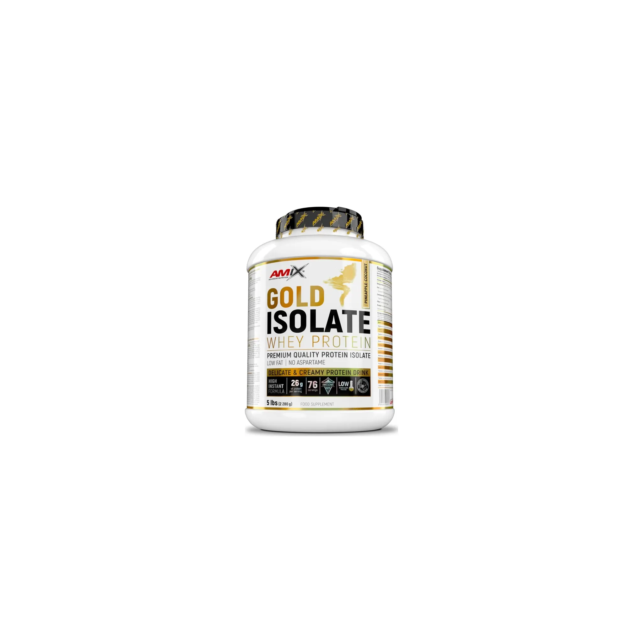 Fotografie 1 - Protein Amix Gold Whey Protein Isolate 2280 g ananas/kokos