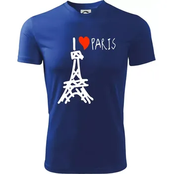 Chlapecké oblečení I love Paris - Dětské triko sportovní (dresovina) - 158 cm/12 let ( Královská modrá )